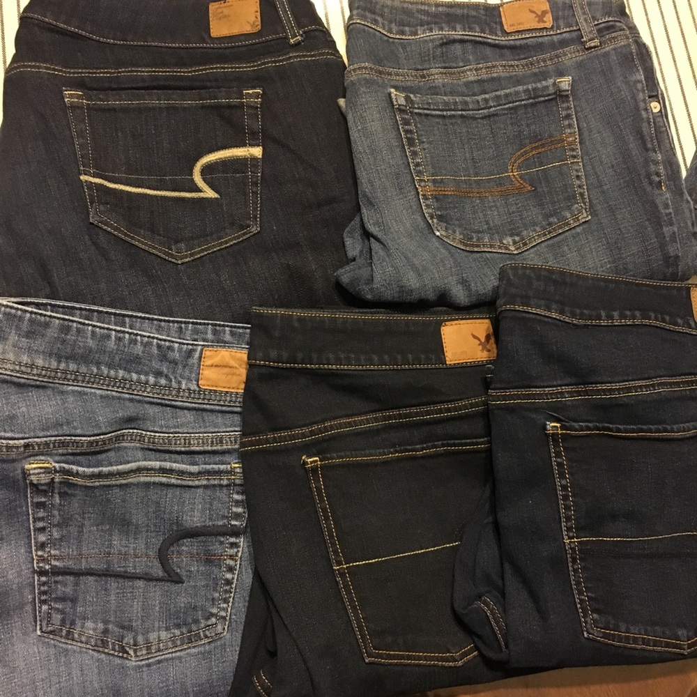 All American eagle  jeans size18. one pair size 16